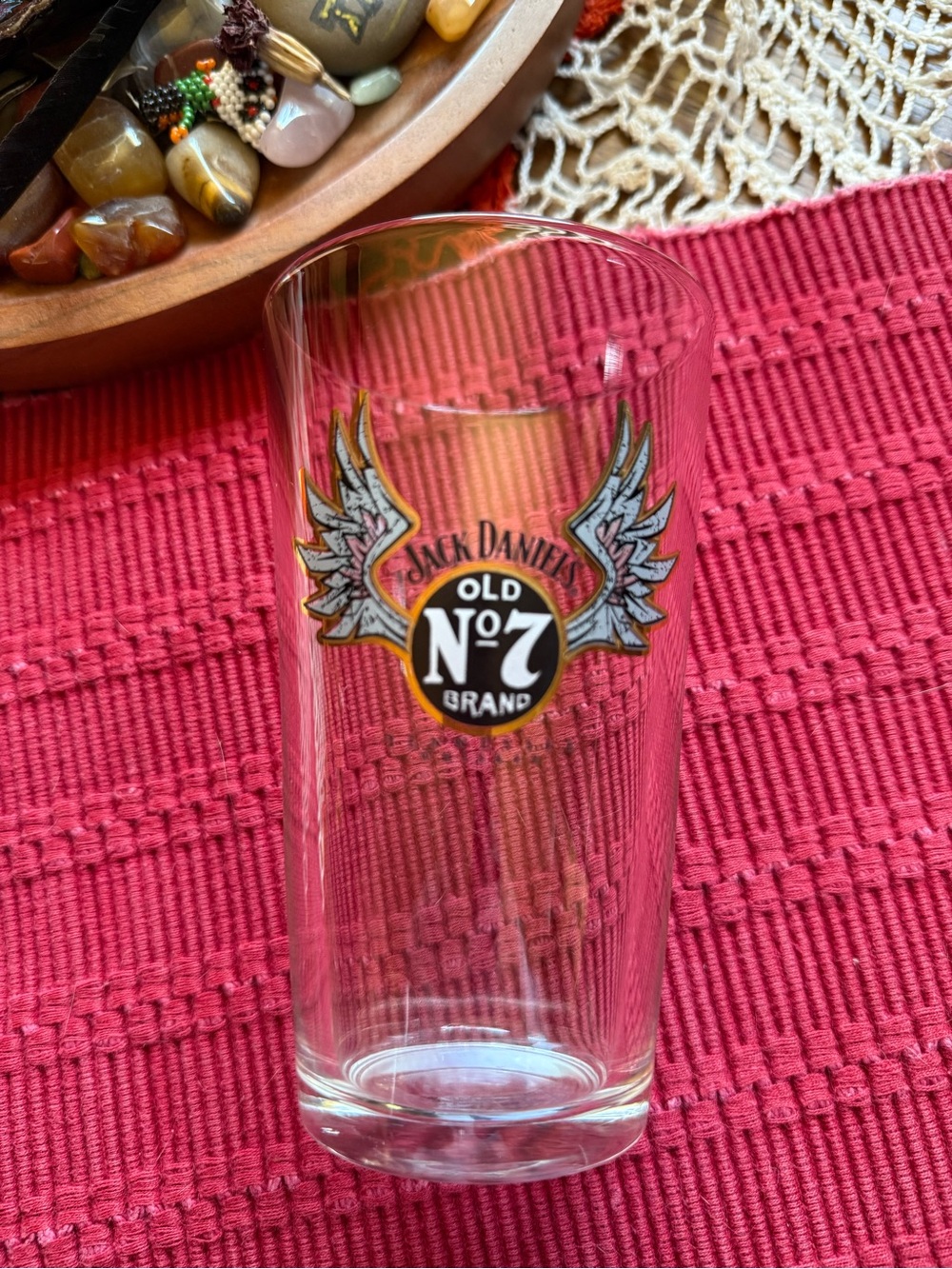 2004 Jack Daniel’s Old No. 7 Wing Logo Pint Glass M Cornell Collectible